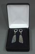 Light Blue Agatized Dinosaur Bone (Gembone) Earrings #54078-4